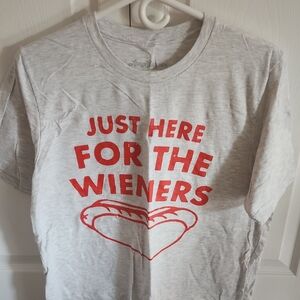 Gray T-Shirt with Red Graphic